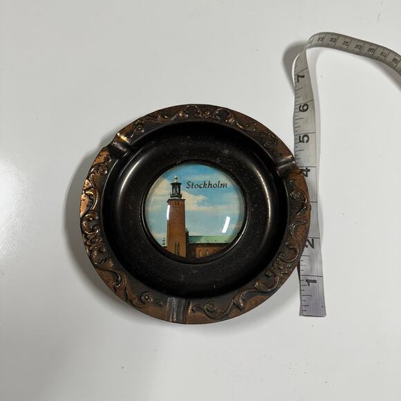Stockholm Sweden Vintage Metal Ashtray in Good Used Condition - Picture 5 of 5